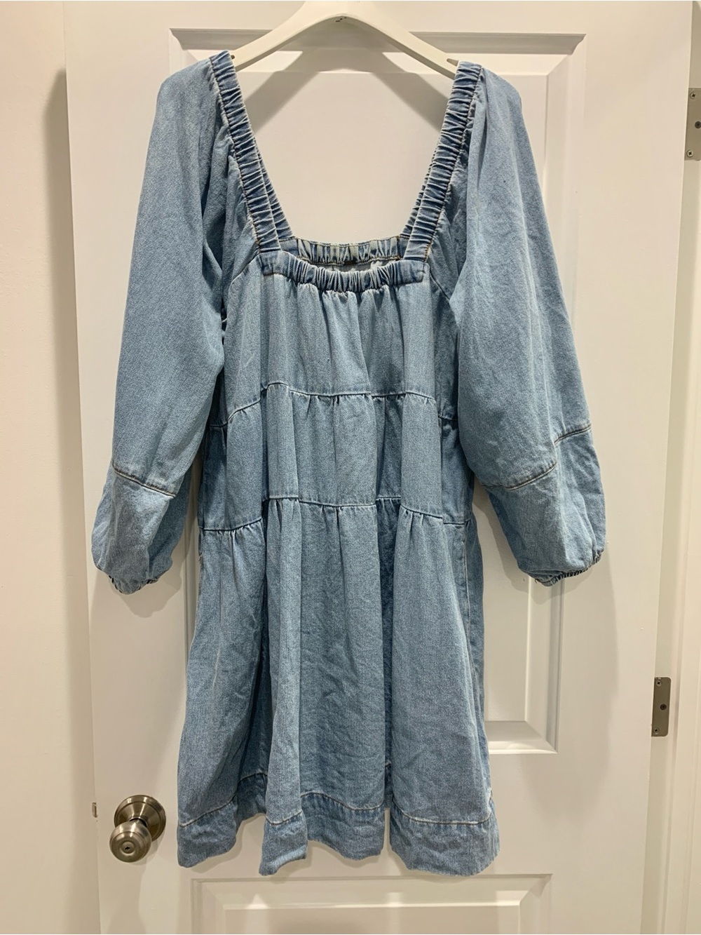 FREE PEOPLE Babydoll Denim Dress